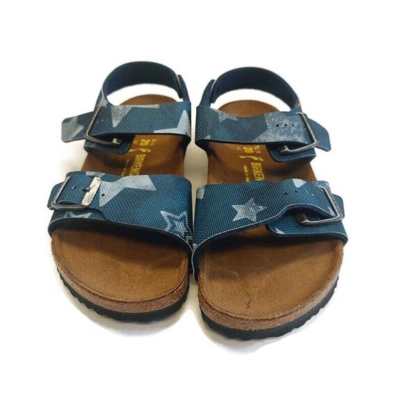Birkenstock Womens New York Kinder Birko-Flor Sandals Blue EU 33 US L2 NARROW - Picture 6 of 9